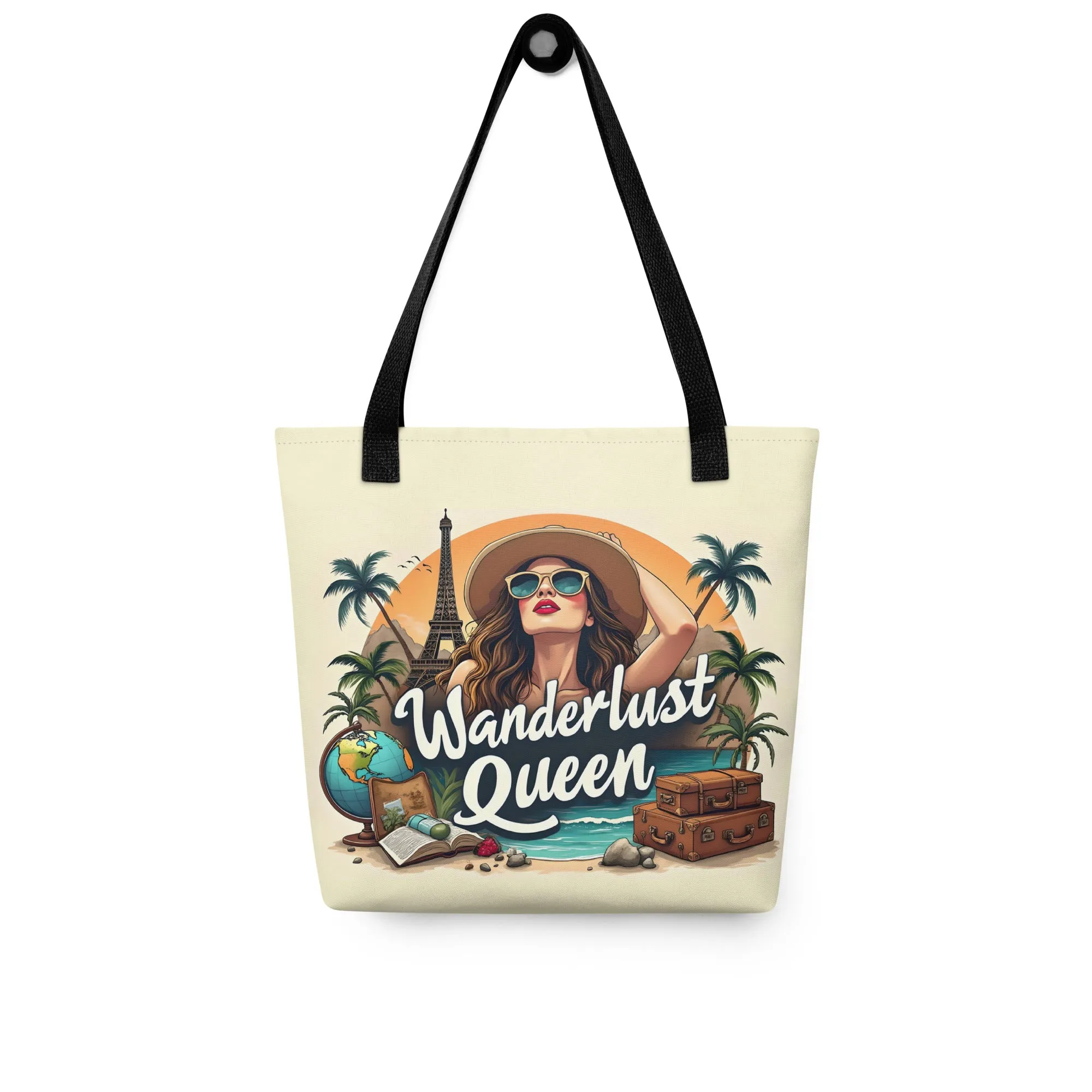 Wanderlust Queen Cream Tote Bag