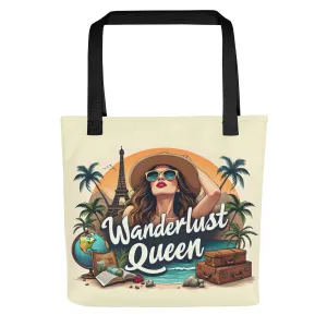 Wanderlust Queen Cream Tote Bag