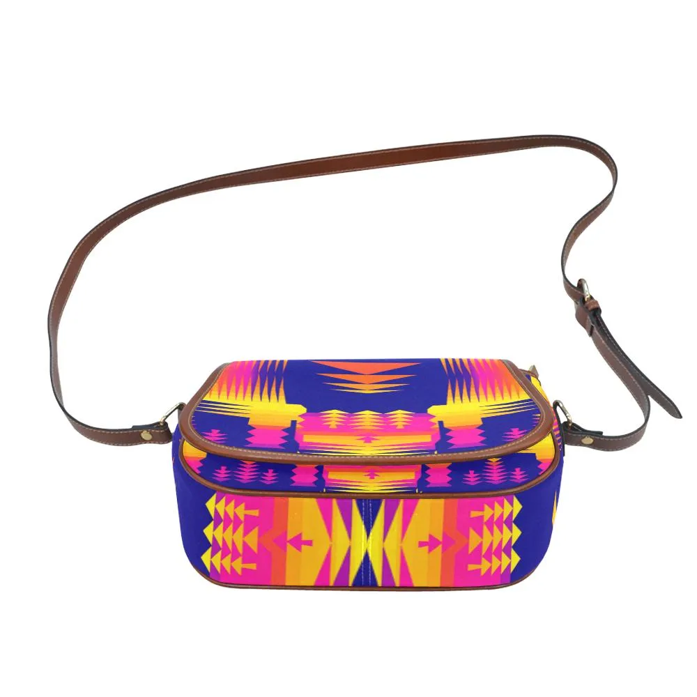 Winter Sunset Sage Saddle Bag/Small