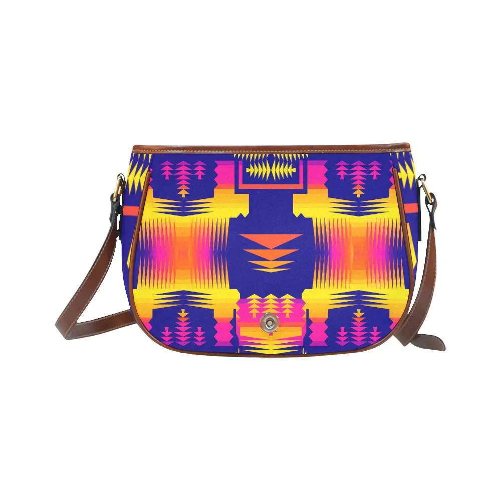 Winter Sunset Sage Saddle Bag/Small