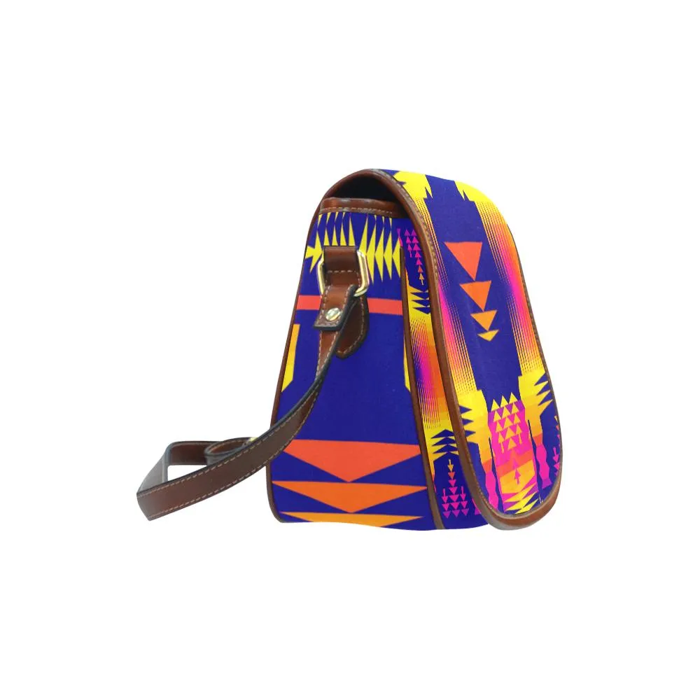 Winter Sunset Sage Saddle Bag/Small