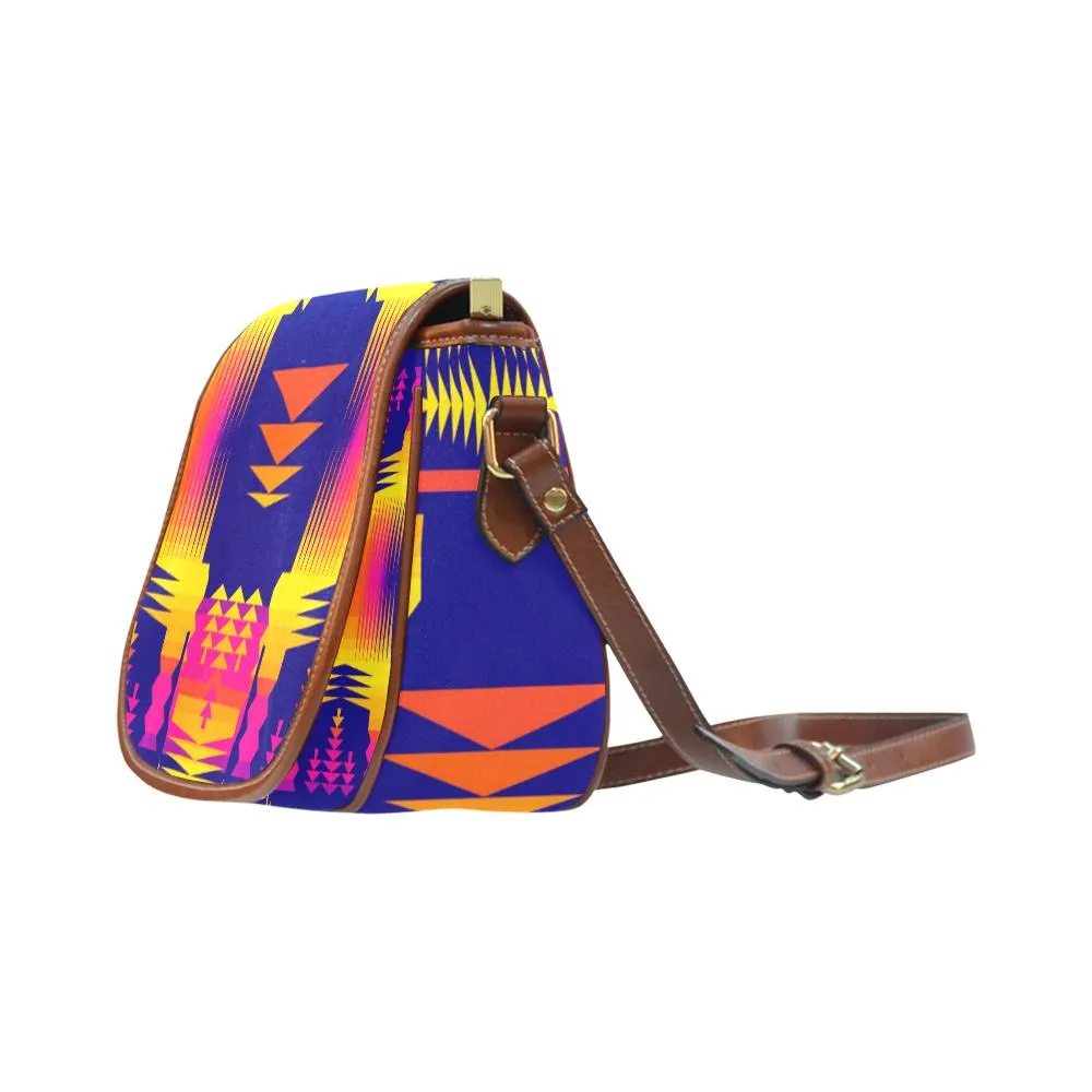 Winter Sunset Sage Saddle Bag/Small