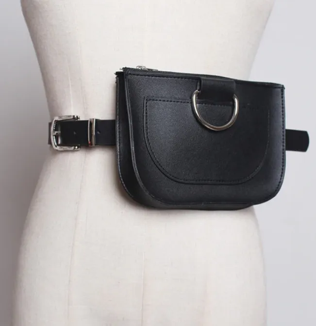 Women's Pu Leather Waist Belt Bag