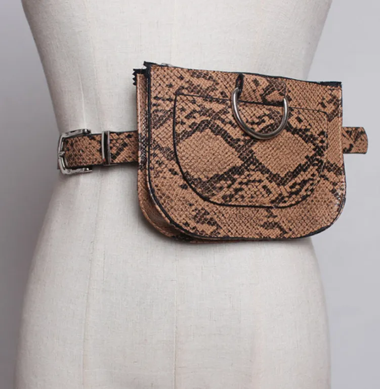 Women's Pu Leather Waist Belt Bag