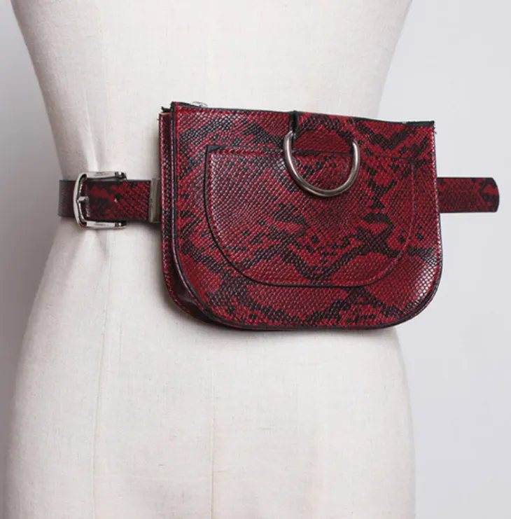 Women's Pu Leather Waist Belt Bag