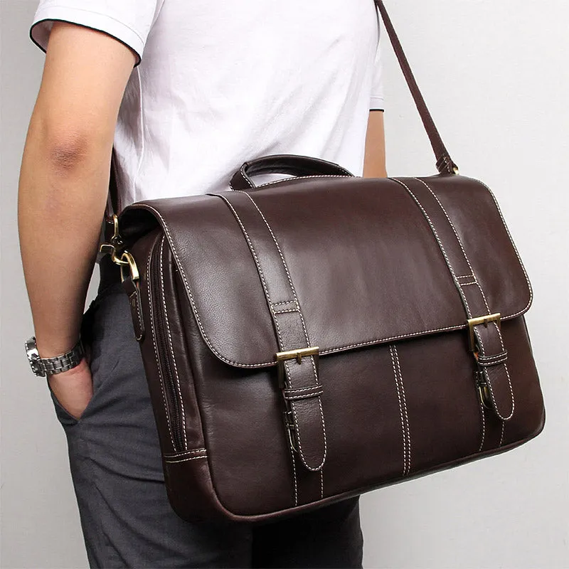 YAAGLE Men's Fashion Real Leather Business Briefcase Handbag YG7396Q