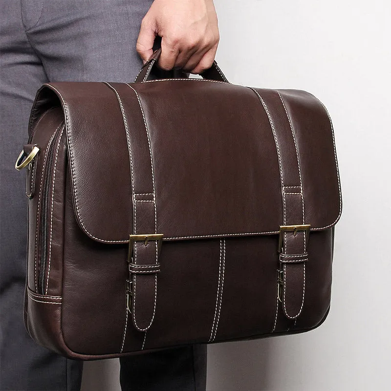 YAAGLE Men's Fashion Real Leather Business Briefcase Handbag YG7396Q