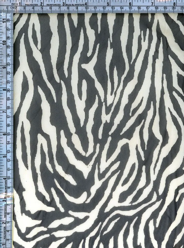 ZEBRA PRINTED ON POLYESTER MESH [NFA211017-005]